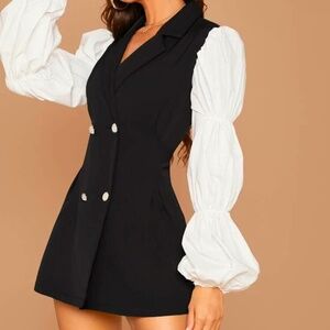 Double Breasted Blazer Dress